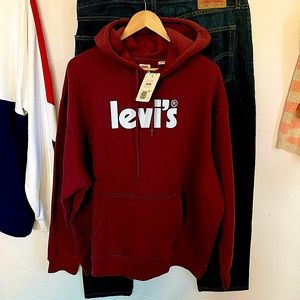 Mens xl Levi’s hoodie burgundy